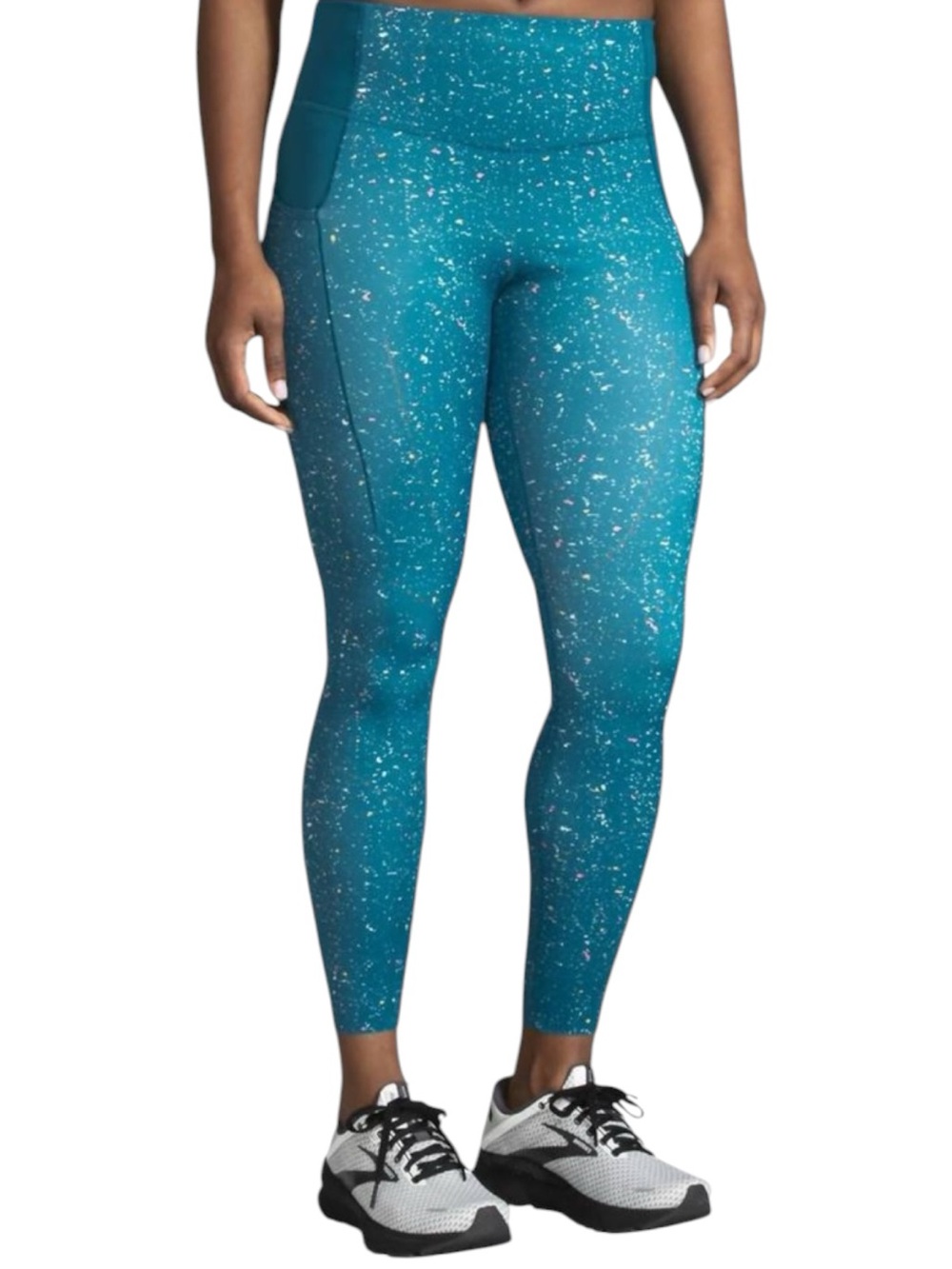 BROOKS Method 7/8 Tight in Lagoon Speckle Print Size XL — NWT -- GORGEOUS!!!
